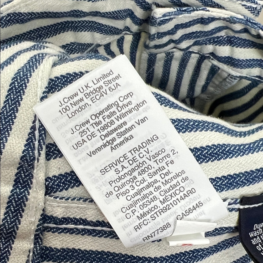 NWT Madewell Emmet Blue White Striped Jeans
Petite 28 Wide Leg Crop High Waist - Picture 10 of 10